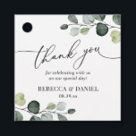 Rustic Greenery Eucalyptus Thank You Favour Tags<br><div class="desc">Designed to coordinate with our Boho Greenery Collection,  this customisable tag,  features watercolor eucalyptus branches with calligraphy graphic text,  paired with a classy serif in black. Matching items available.</div>