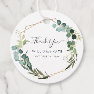 Rustic Greenery Eucalyptus Thank You Favour Tags