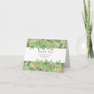 Rustic Greenery Eucalyptus Wedding Thank you Card