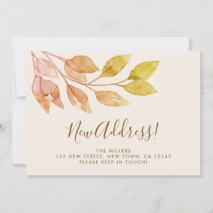 Rustic Greenery Fall Moving Announcement
