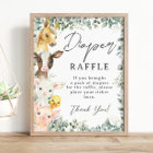 Rustic Greenery Farm Animals Baby Diaper Raffle