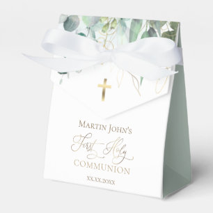 rustic greenery First Communion Favour Box