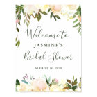 Rustic Greenery Floral Bridal Shower Welcome Sign