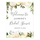 Rustic Greenery Floral Bridal Shower Welcome Sign