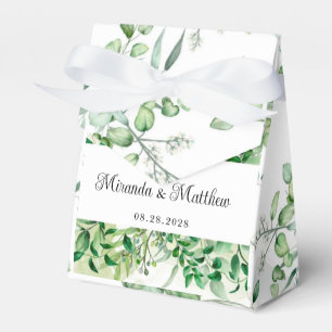 Rustic Greenery Foliage Leaves Wedding Favour Box