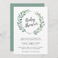 Rustic Greenery Gender Neutral Couples Baby Shower