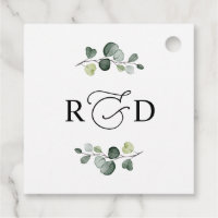 Rustic Greenery Monogram Wedding Thank You