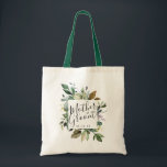 Rustic Greenery Mother of the Groom Tote Bag<br><div class="desc">Elegant and sweet rustic watercolor greenery botanical frame with modern calligraphy and classic typography tote bag for your future mother in-law.</div>