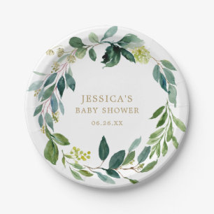 Rustic Greenery Paper Plates