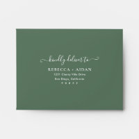 Rustic Greenery Printed Return Address RSVP