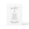Rustic greenery script table number seating chart