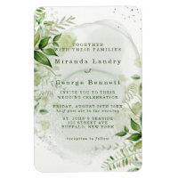Rustic Greenery Vineyard White Wedding Invitation 