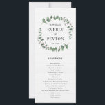 Rustic Greenery Wedding Ceremony Program<br><div class="desc">Simply elegant programs that are perfect for sharing important details of your special day with your guests. Visit our website at berryberrysweet.com for stylish stationery designs and personalised gifts!</div>