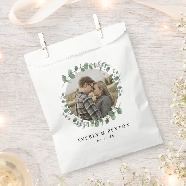 Rustic Greenery Wedding Engagement Party Favour Ba Bag (Clipped)