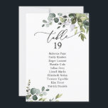 Rustic Greenery Wedding Seating Chart Table Cards<br><div class="desc">Designed to coordinate with our Boho Greenery wedding collection,  this customisable Menu Template features mixed watercolor greenery leaves paired with a classy serif in black. Matching items available.</div>