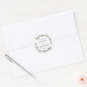Rustic Greenery Wedding Stickers or Envelope Seals