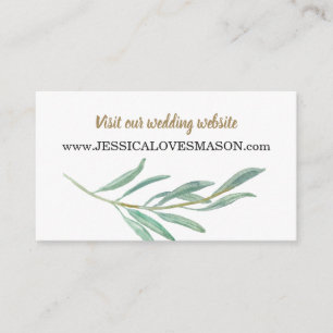Rustic Greenery Wedding Website Insert Card