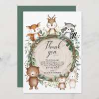 Rustic Greenery Woodland Animals Baby Shower Favou