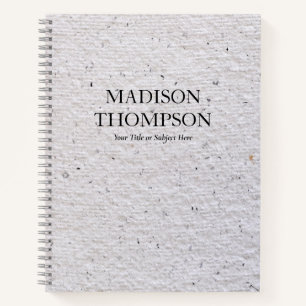 Rustic Grey Antique Vintage Paper Texture Notebook