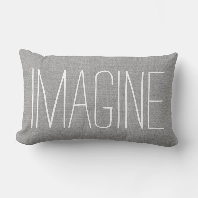 Rustic Grey Imagine Lumbar Cushion (Front)