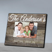 Rustic Grey Plank Wood Effect Family Picture Frame