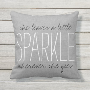 Rustic Grey Sparkle Outdoor Cushion