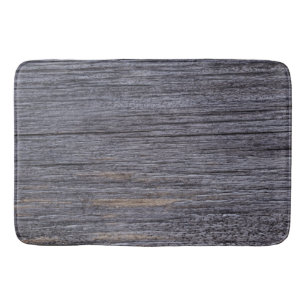 Rustic Grey Wood Grain Farm House Bath Mat