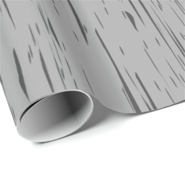 Rustic Grey Wood Grain Wrapping Paper (Roll Corner)