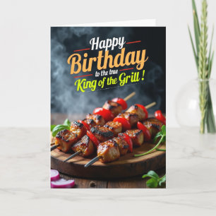 Rustic Grill Birthday Card