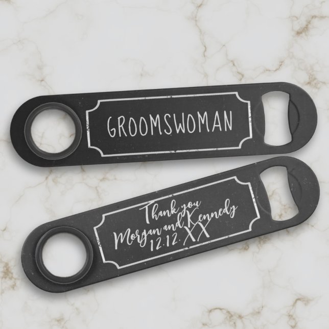 Rustic Groomswoman Thank You Wedding Bar Key (Creator Uploaded)