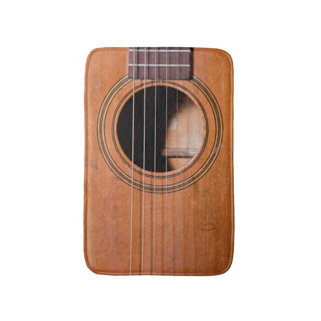 Rustic guitar bath mat (Front Vertical)