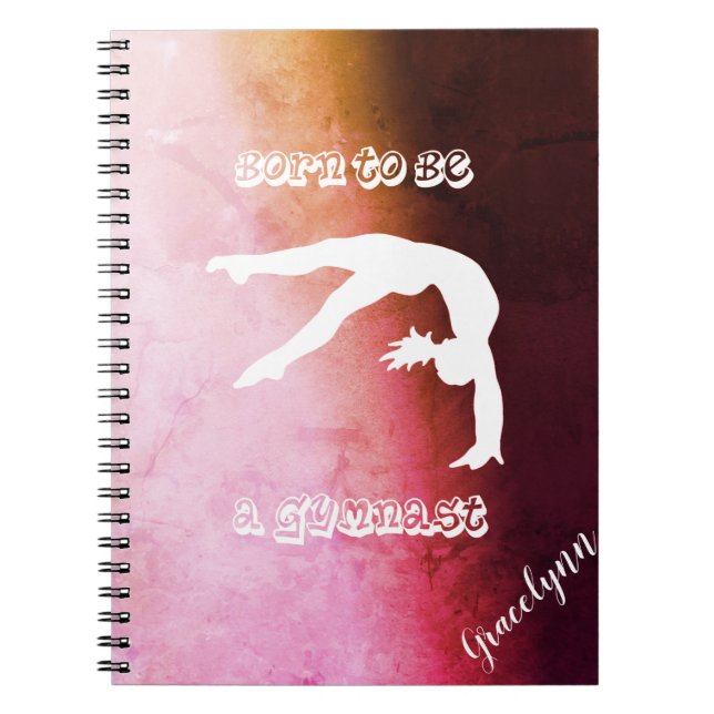 Rustic Gymnastics Spiral Photo Notebook (Front)