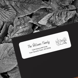 Rustic Halloween Pumpkin Fall Return Address Label