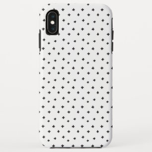 Rustic hand drawn black and white Swiss Cross iPhone XS Max Case