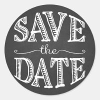 Rustic Hand Lettering Save the Date Sticker