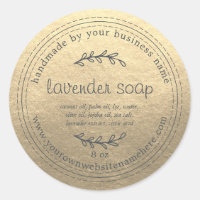 Rustic Handmade Lavender Soap Champagne Gold