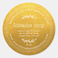 Rustic Handmade Lavender Soap Gold
