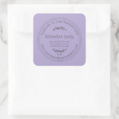 Rustic Handmade Lavender Soap Purple Square Sticker (Bag)