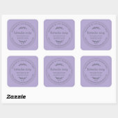 Rustic Handmade Lavender Soap Purple Square Sticker (Sheet)