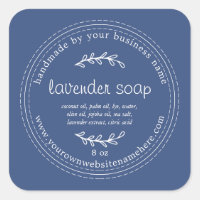 Rustic Handmade Lavender Soap True Blue