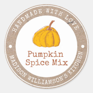 Rustic Handmade with Love   Pumpkin Spice  Label