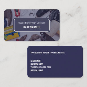 Rustic Handyman Services Business Card