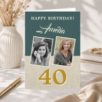 Rustic Happy 40th Birthday 2 Photos