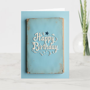 Rustic Happy Birthday Script Card