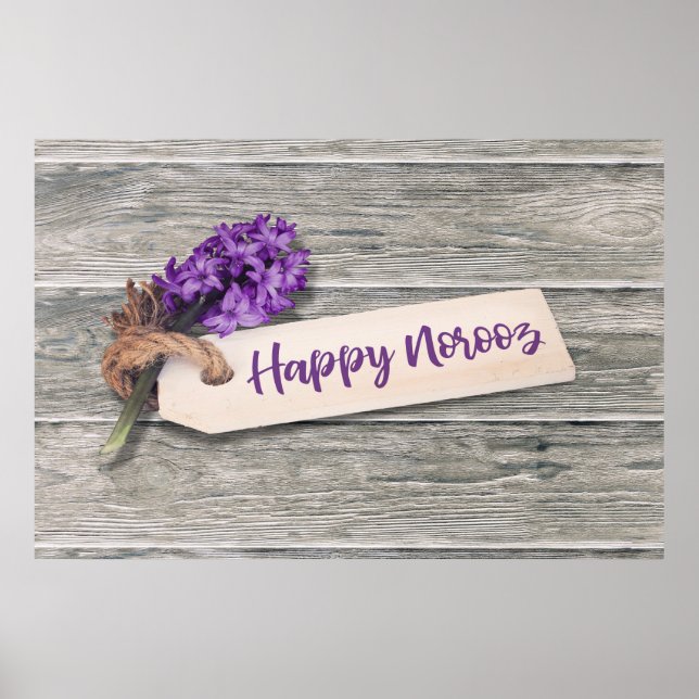 Rustic Happy Norooz Hyacinth - Poster (Front)
