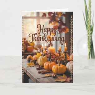 Rustic Happy Thanksgiving Card
