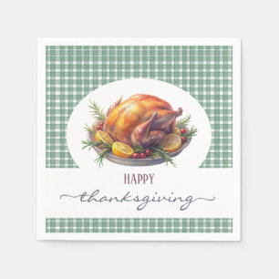 Rustic Happy Thanksgiving Napkin