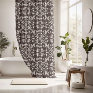 Rustic Harmony Design Shower Curtain