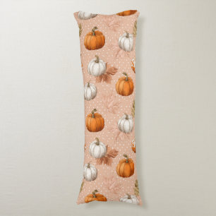 Rustic Harvest Autumn - Pumpkins & Leaves Body Cushion