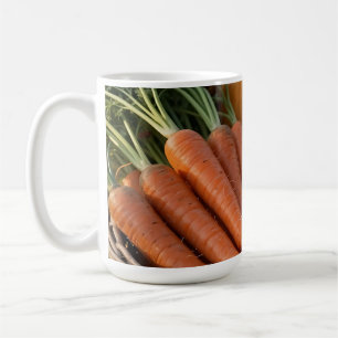 Rustic Harvest Basket Pumpkins Carrots Coffee Mug